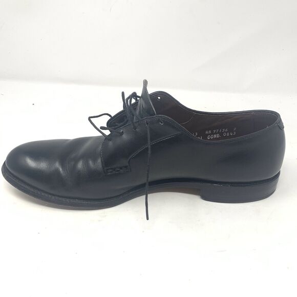 Allen Edmonds Bristol Plain Toe Blucher Leather Sole Black 13 AA Narrow - Picture 2 of 12
